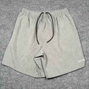 Mitre Mens Athletic Running Large Shorts Gray Lightweight Activewear Gym